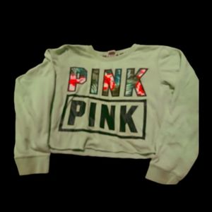 PINK crop top sweatshirt